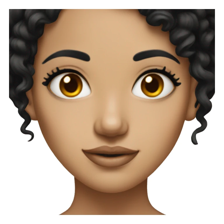 tatted woman with black hair brown eyes sticker