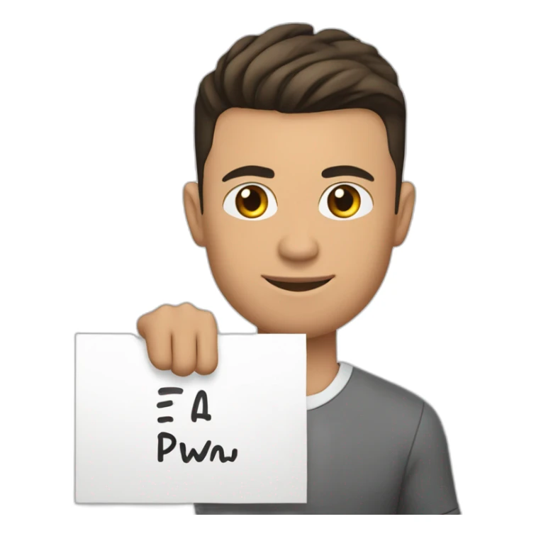 Cristiano Ronaldo holding a sign with Abdul Latif written on it sticker