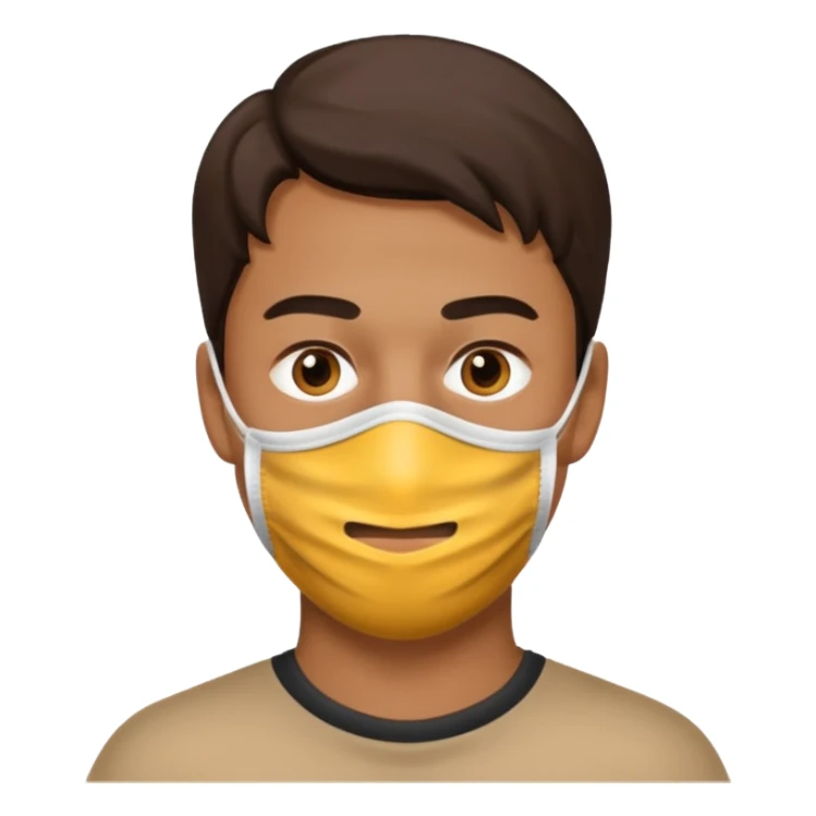 man, facemask sticker