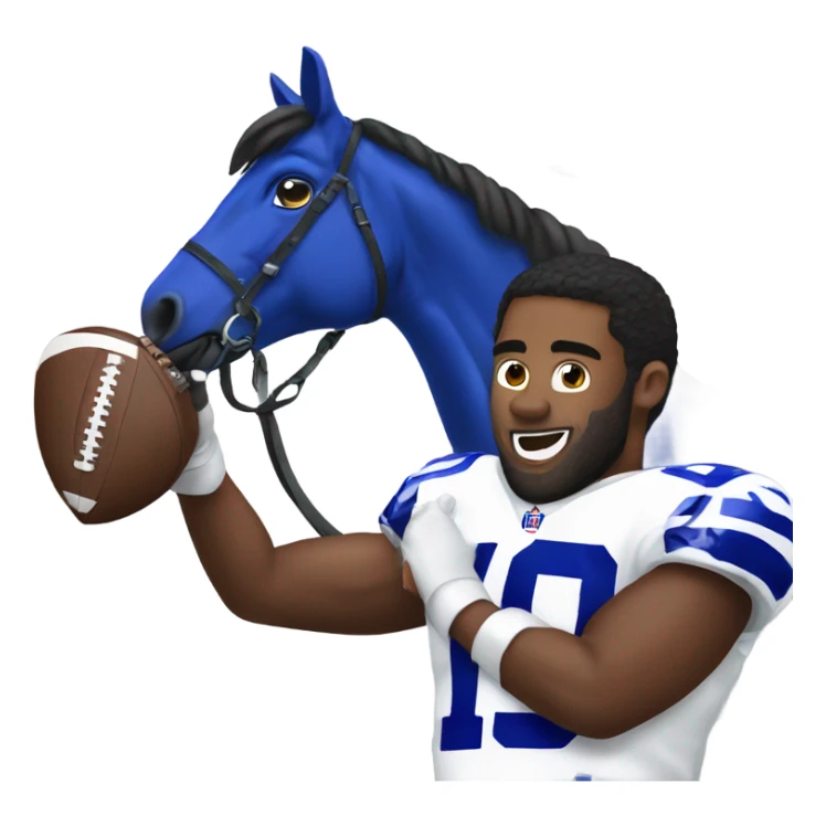 Horse riding a ny giants football player  sticker