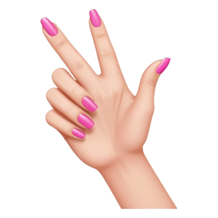 Woman’s hand thumb down pink nail polish sticker