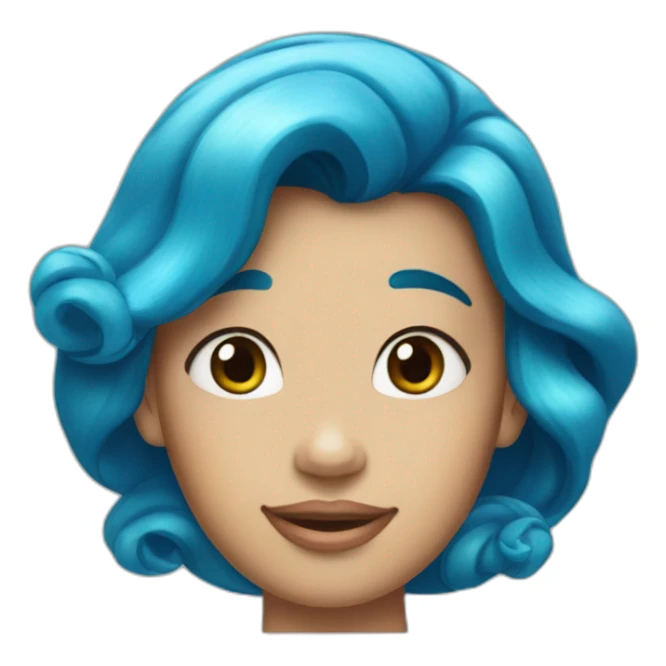 The little mermaid with blue hair sticker