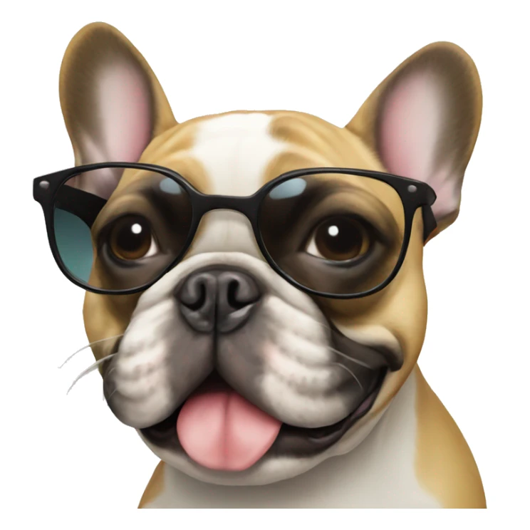 French bulldog with sunglasses sticker