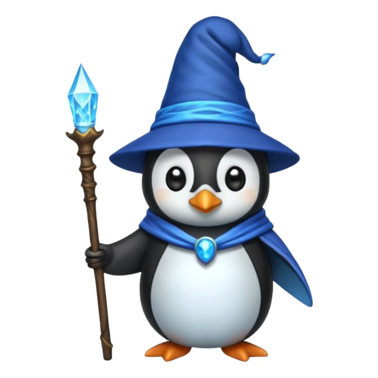 Penguin Wizard sticker