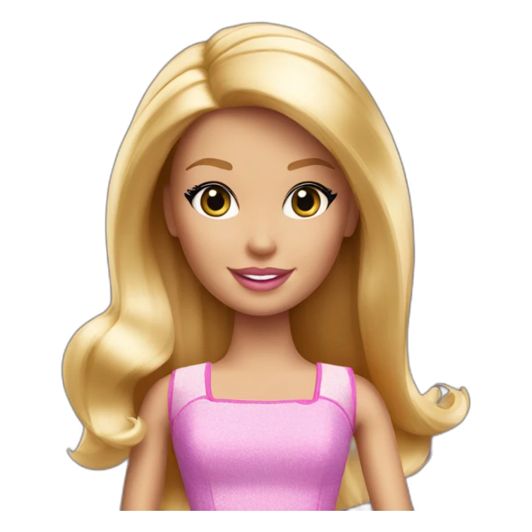 Barbie blonde saute de joie sticker