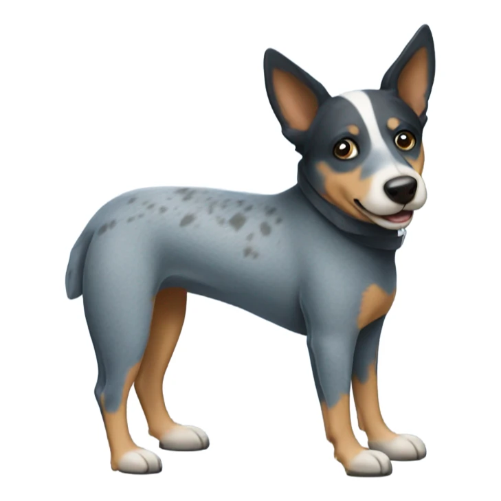 blue heeler wearing blue heels sticker