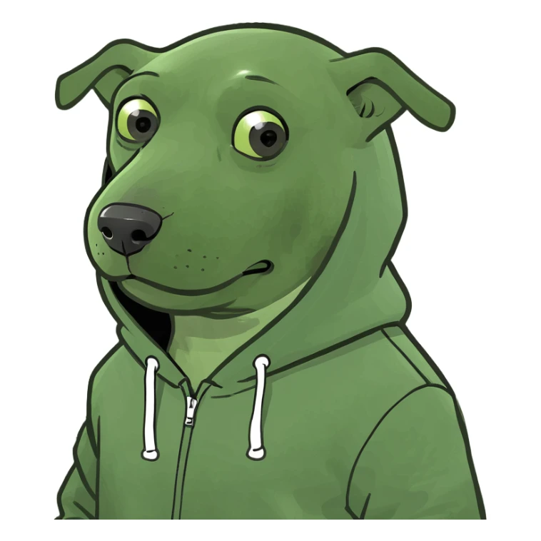 Dog wearing hoodies  sticker
