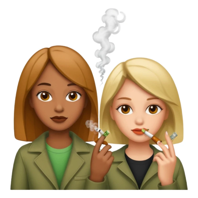 Two girls smoking weed sticker