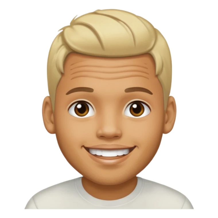 Chris Brown with blonde hair sticker