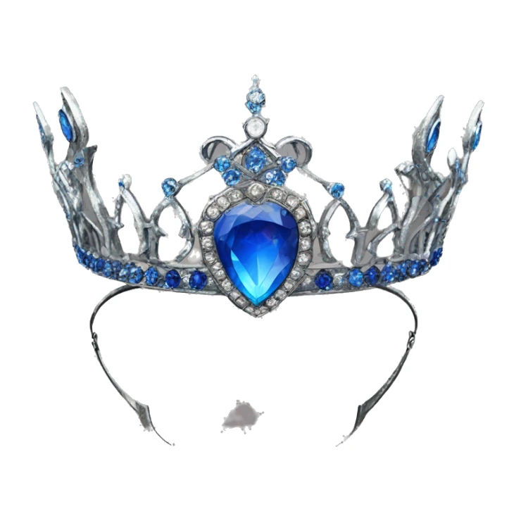 The Ravenclaw Diadem is a tiara-like object with, made of gleaming silver and set with glittering blue gem. It is enchanted and round piece sticker