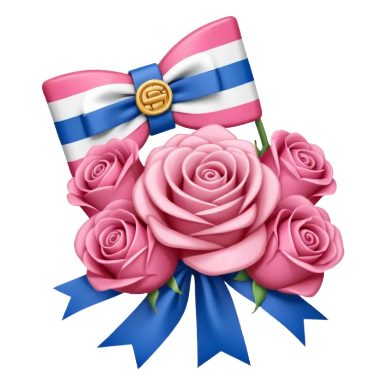 SPAM MEAT rose bouquet tied in a french flag bow sticker