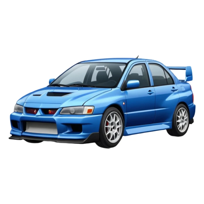 Mitsubishi Lancer Evo VI best view with some cool prints sticker