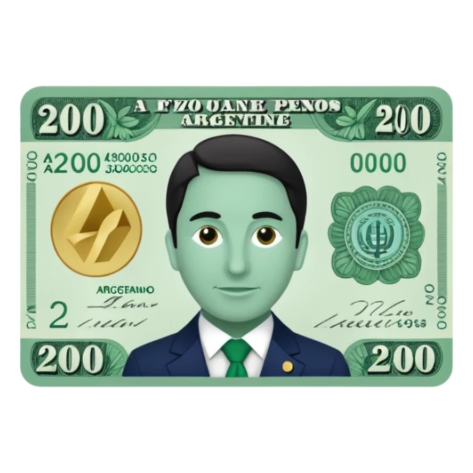 billete de 20000 pesos argentinos sticker