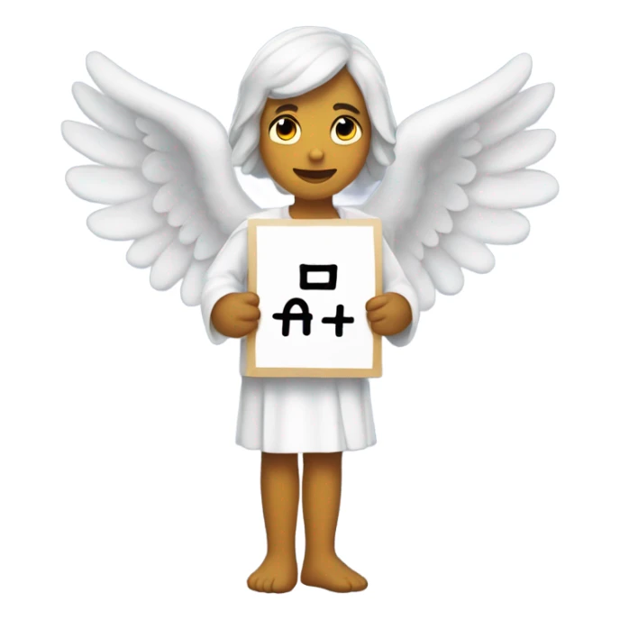 An angel holding a sign that says don’t crash out sticker