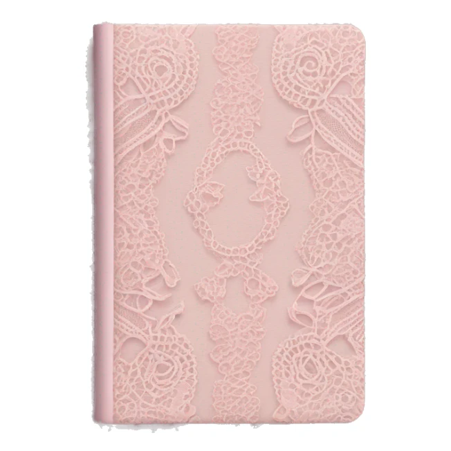 pastel pale pink lace journal  sticker