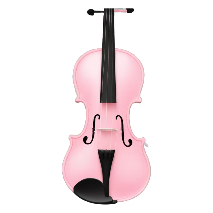 soft pastel pink violin with peonies and glitter sticker