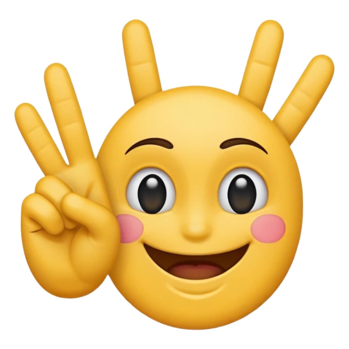 Fuck you hand sign in front of smiling face sticker