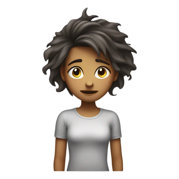 a girl scratching her head looking confused sticker