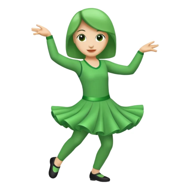 un numero 3 bailando en un fondo verde sticker