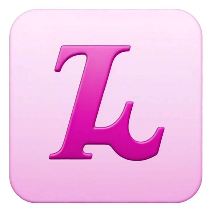 Letter “L” in magenta pink color sticker