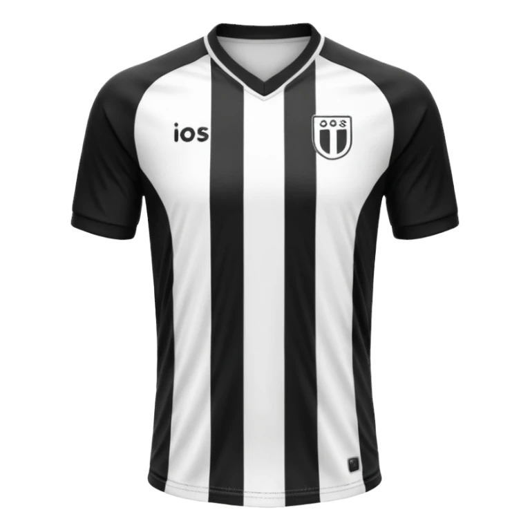 maillot football rayures noir sans numéro ni logo sticker