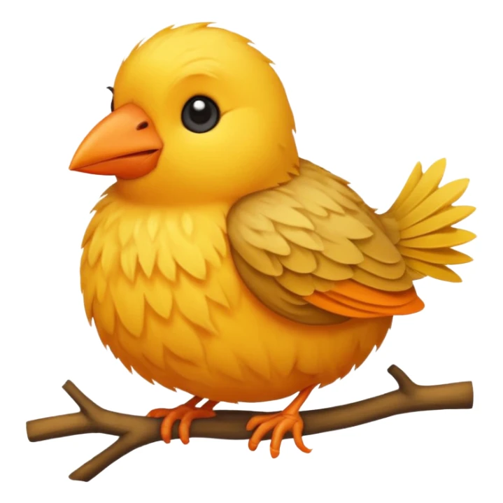 a weaver bird cuddling, cute apple style emoji sticker