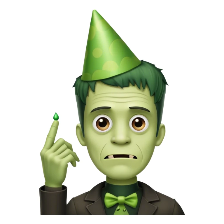 Frankenstein peeing at a birthday party sticker