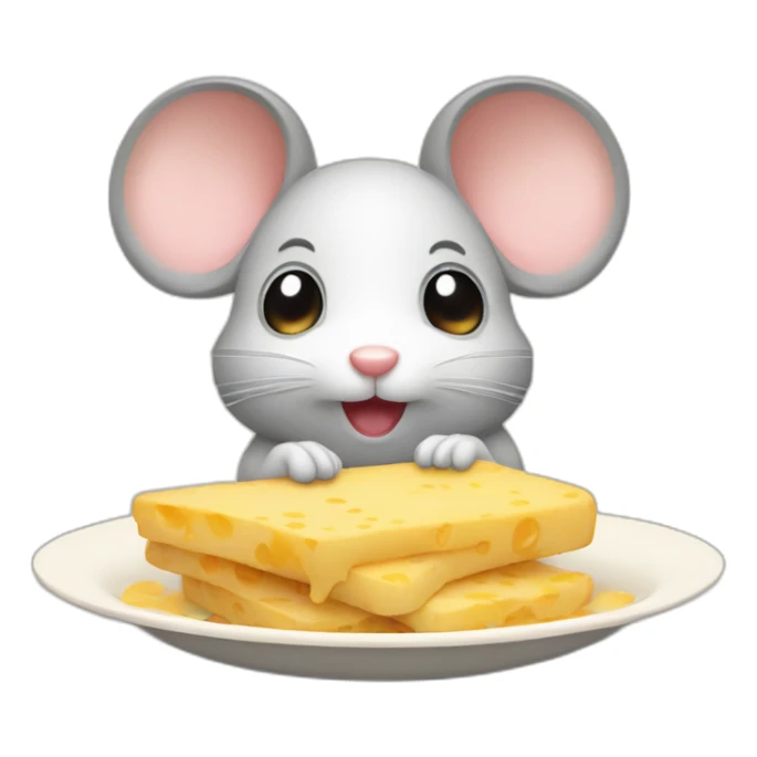 cute mouse look to plate food sticker