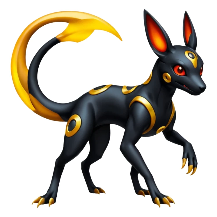 Futuristic Salandit-Electrike-Umbreon-Houndoom-Genesect-Pokémon-Fakémon-hybrid-creature sticker