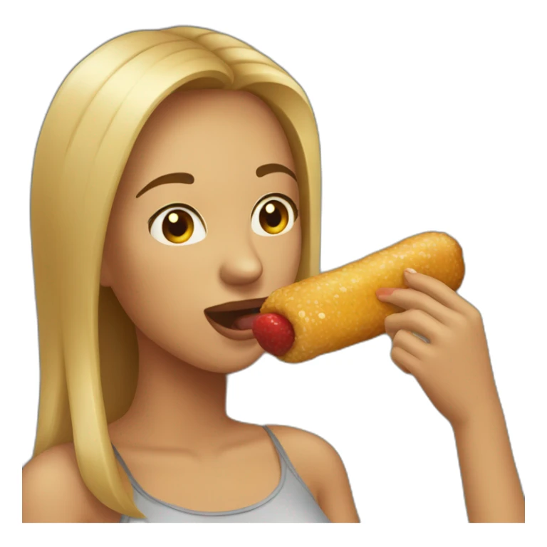 attractive pose tan woman licks popsickle sticker