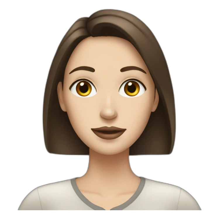 brunette white girl with coffee and post its sticker