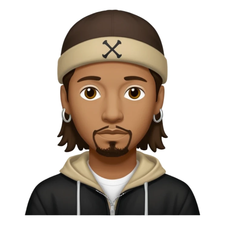 Wish Bone of bone thugs-n-harmony with dark brown hair sticker