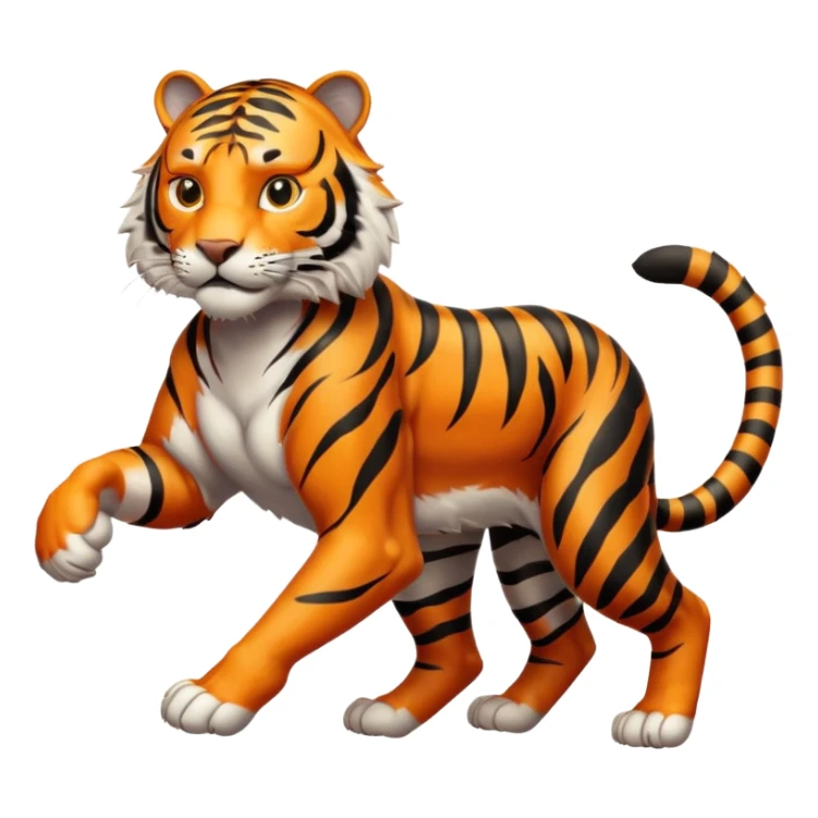High resolution of a runnig tigar sticker