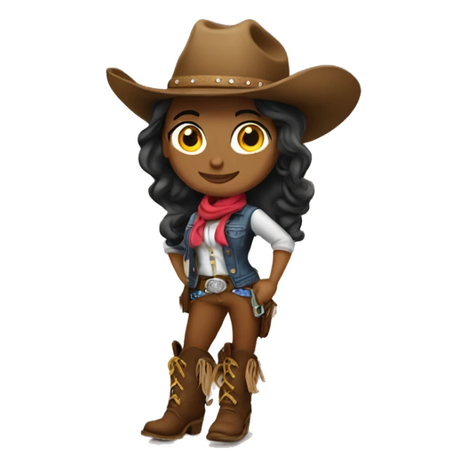 Cowgirl wearing boots sticker
