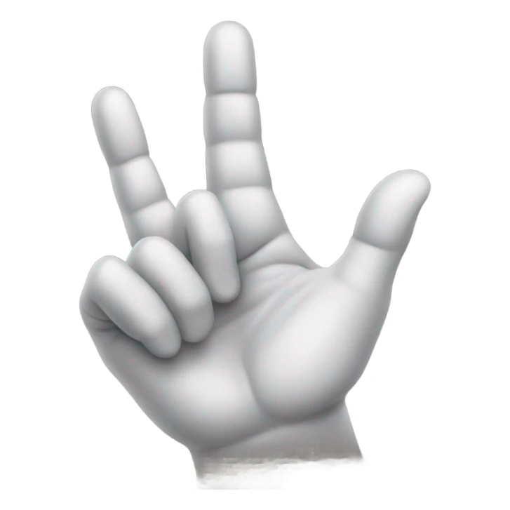 a hand that shows Rock On Hand Sign sticker
