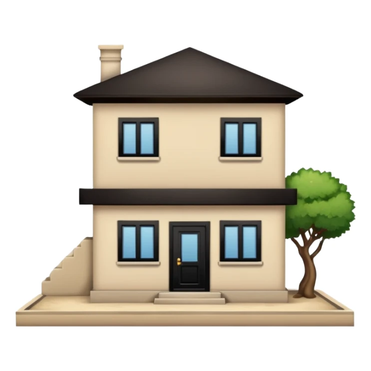 little city and small, ordinary, simple, home, Iranian-style, 1980  sticker
