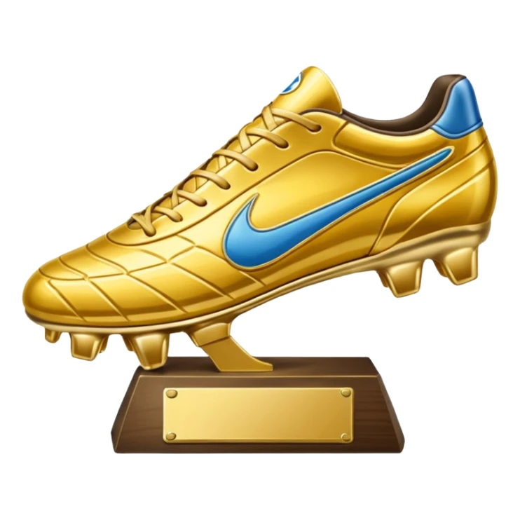 create a emoji of golden shoe soccer award sticker
