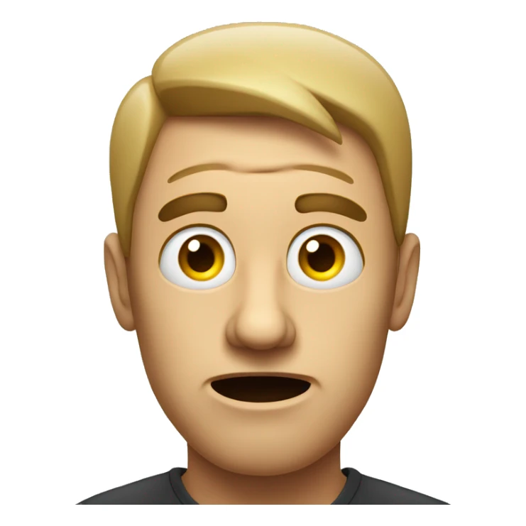 Confused man with rotating spiral shapes in his eyes sticker