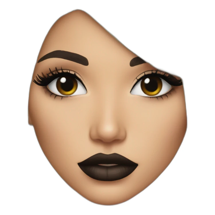 Kylie Jenner Lip hair black sticker