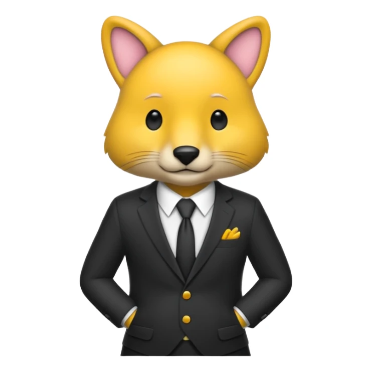 animal in suit sticker