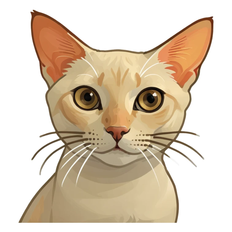 Cross eyed flame point Siamese shorthair  sticker