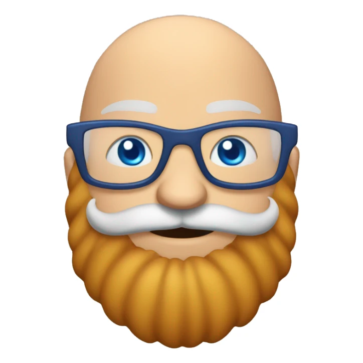 bald big red beard blue eyes teacher bees flying around sticker