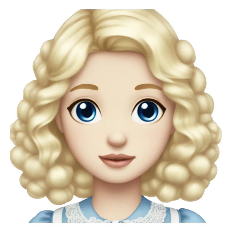 sweet lolita blond hair blue eyes white skin sticker