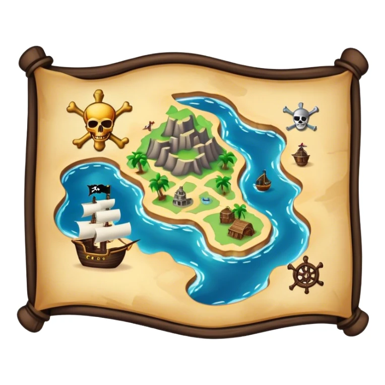 Piraten landkarte  sticker