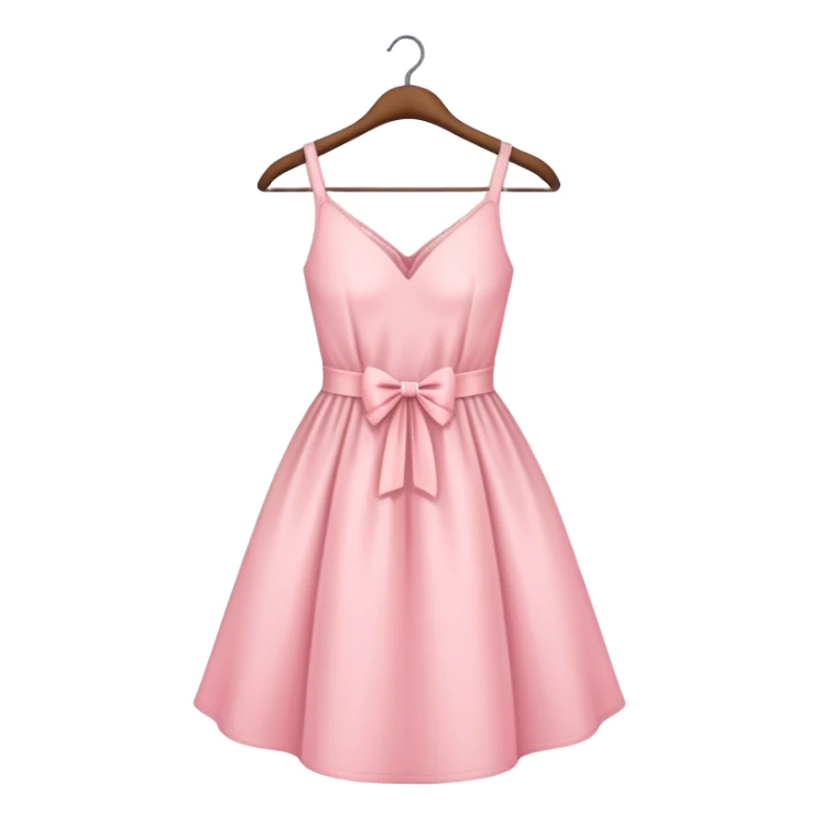 pastel pink spring dress on hanger sticker