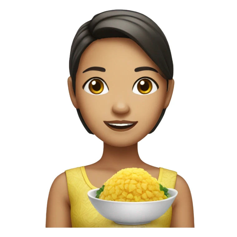 Thailand girl with pineapple rice sticker