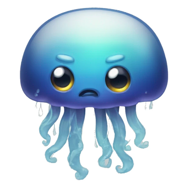 Angry jellyfish sticker