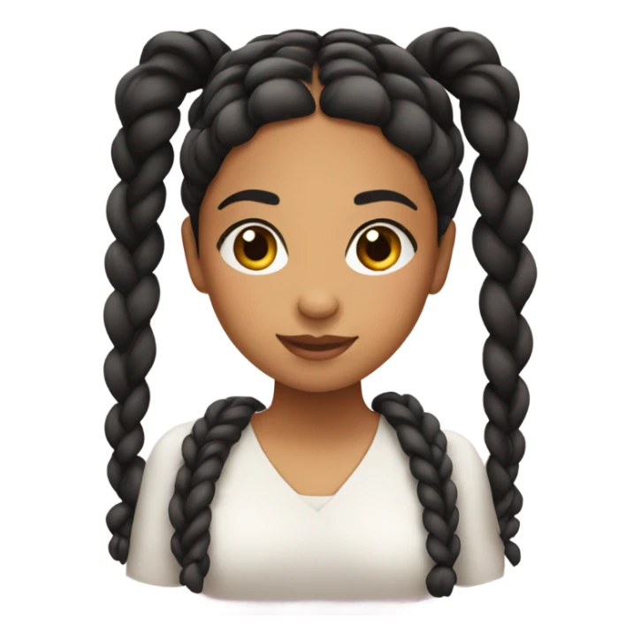 Latina girl with braids sticker
