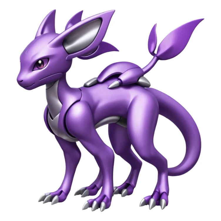 Futuristic Modern Miraidon-Genesect-Mewtwo-Fakémon-hybrid-creature (full body)  sticker