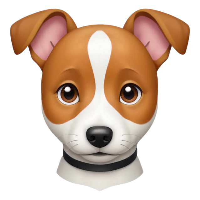 Jack Russel Terrier with white ears no spots sticker